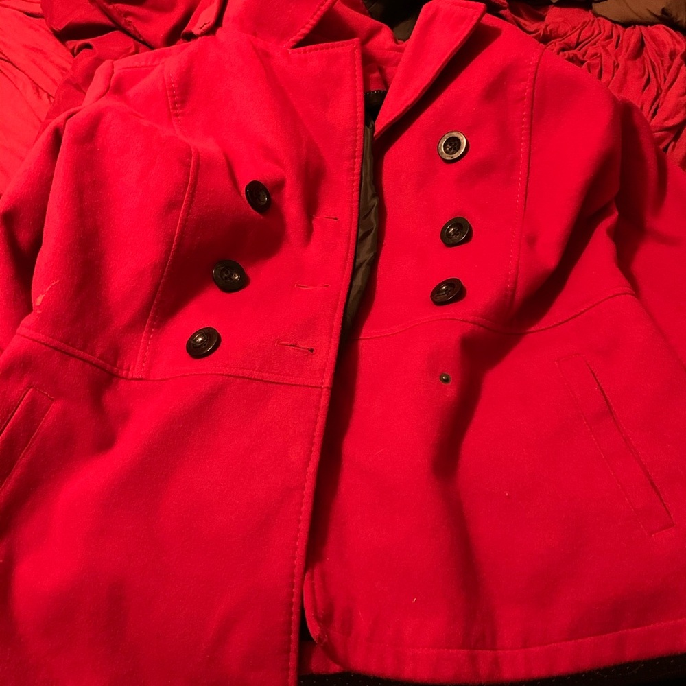 Red peacoat